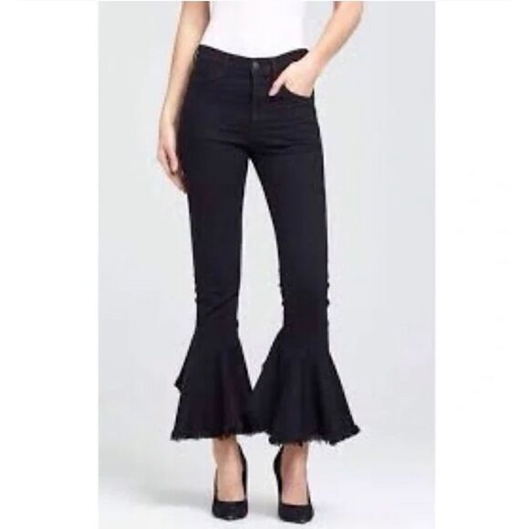 Citizens of Humanity Drew Crop Flare Frayed Raw Hem Jean - Picture 4 of 15